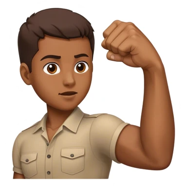 shake fist in ai sticker