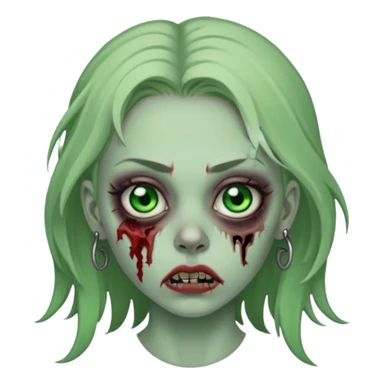 Zombie girl with a septum piercing sticker