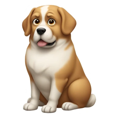 Fat dog sticker