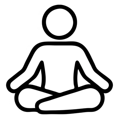 icon on the theme of yoga guru classes. image of a person in asana pose sticker