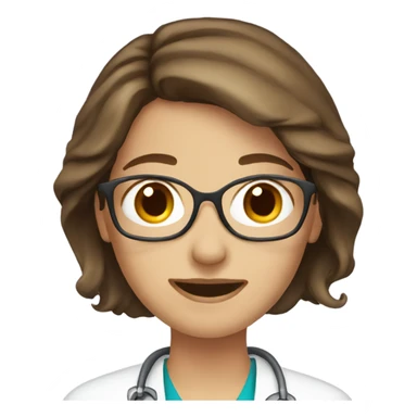 Female orthodontist with brown hair sticker