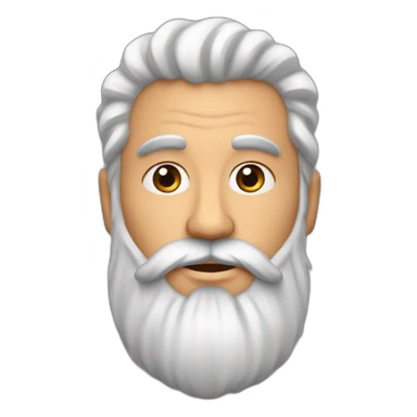 Homme brun barbu calvitie sticker