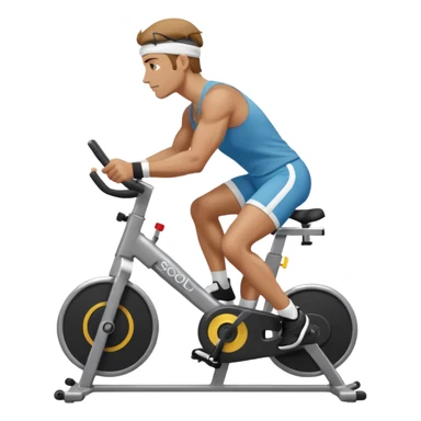 guy workout spinning soul cycle sticker