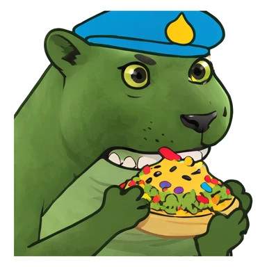 Jaguar eating toes sticker