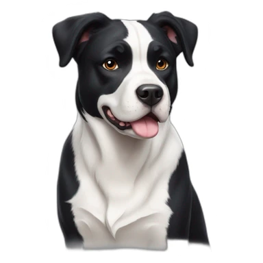 black-and-white-american-bulldog-border-collie sticker