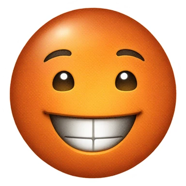 Happy smile with orange sticker