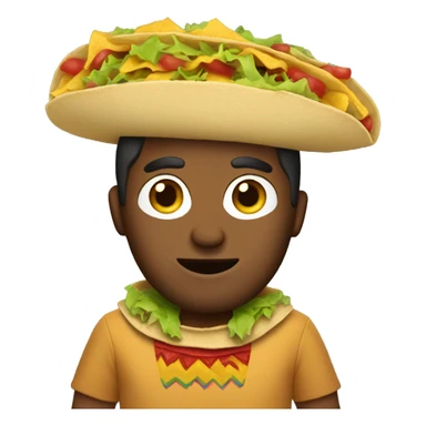 Man in a taco costume sticker