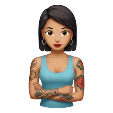 in arm pin-up tattoo all-over sticker