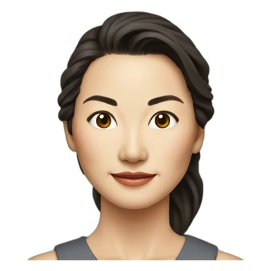 Front view of young-michelle-yeoh sticker