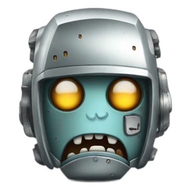 embarrased angry robot sticker