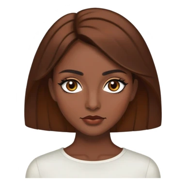  brown hair, hazel eyes, sharp black eyeliner Baddie sticker