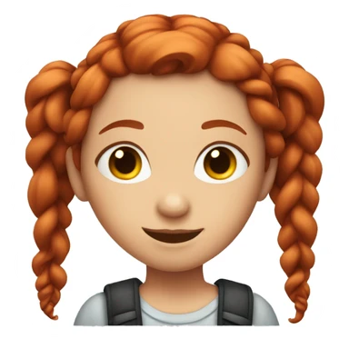 A red-haired girl with pigtails sticker