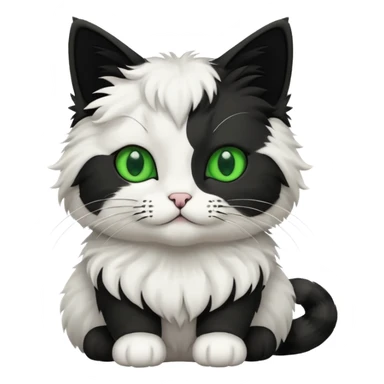 cat white and black  sticker