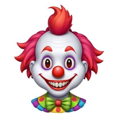 dinosaur clown  sticker