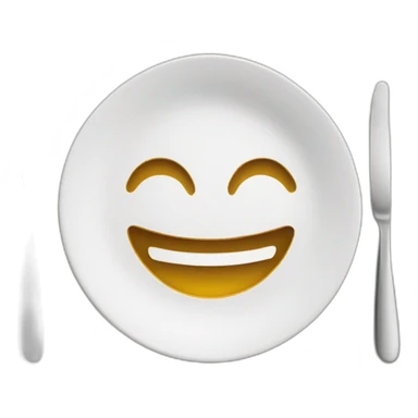 smile plate and cutlery sticker