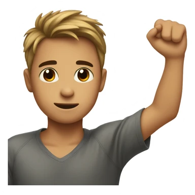 a boy wanting a hug sticker