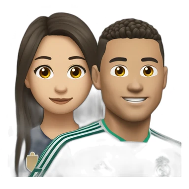 Aya nakamura qui embrasse Ronaldo sticker