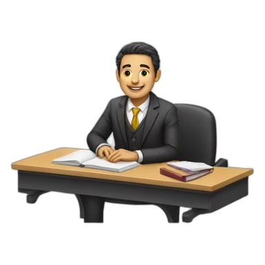 Schüler am Schreibtisch sticker