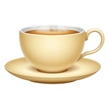 Cozy tea cup in cream color sticker