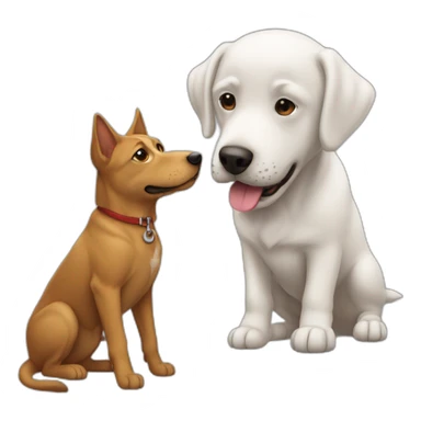 Chat qui se bat avec un chien sticker