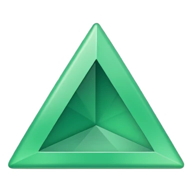 small green up triangle sticker