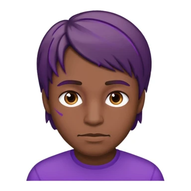 Um homem de cabelo roxo e moreno  sticker