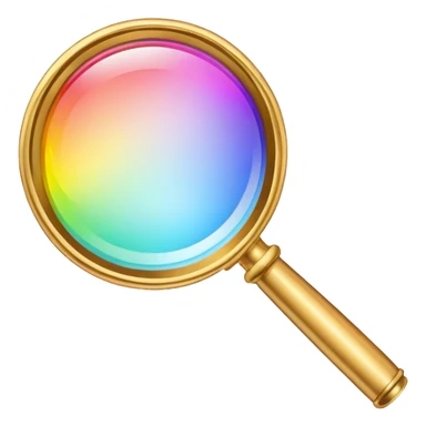 completely rainbow colored magnifier  sticker
