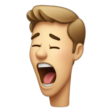 Lazy person yawning sticker