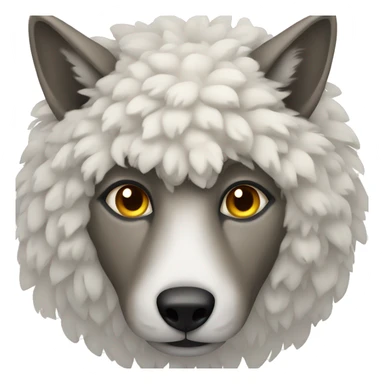 Wolf with sheep skin sticker