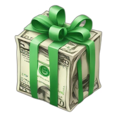 Present money sticker
