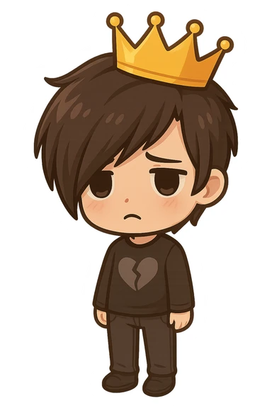 emo crown, remove background sticker
