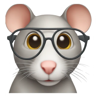 a rat wearing apple vision pro sticker