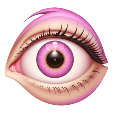 Eye with pink iris sticker