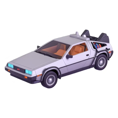 DeLorean car from the 80's sticker