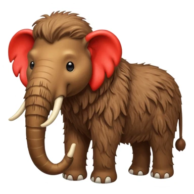 mamut lanudo con corazon sticker