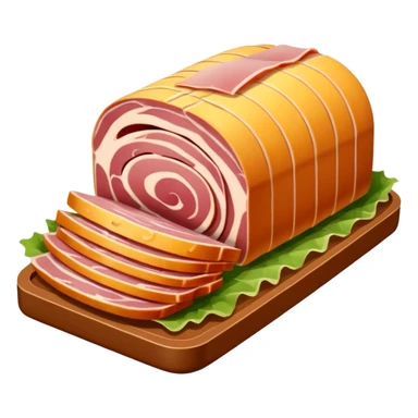 cold cuts (ham & cheese on a rectangular pot platter) sticker
