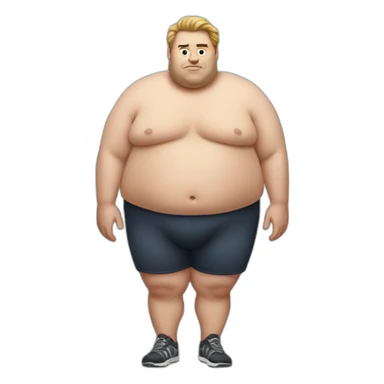 Obese man with large glutes sticker