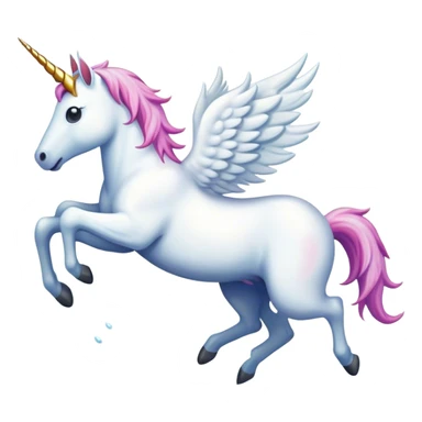 Unicorn jumping out of river sticker