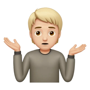 cool confused men person shrug pose sticker