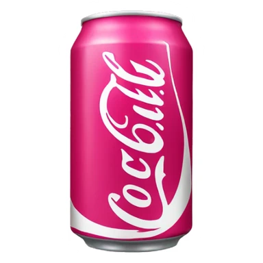 Pink coca cola can sticker