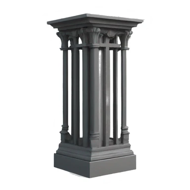 cast iron metal column structure pilar, modern frontal sticker