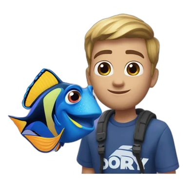 finding dory holding fortnite t shirt sticker