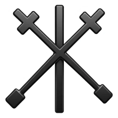 cross bar emoji iphone black sticker