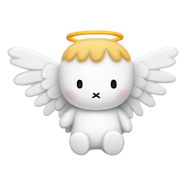 miffy with angel wings  sticker