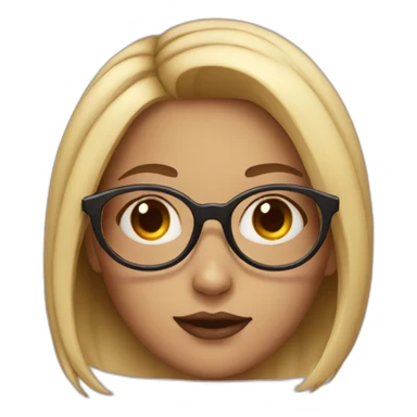 girl-with-round-glasses-and-makeup sticker