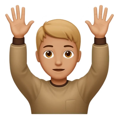 😐 with hands up sticker