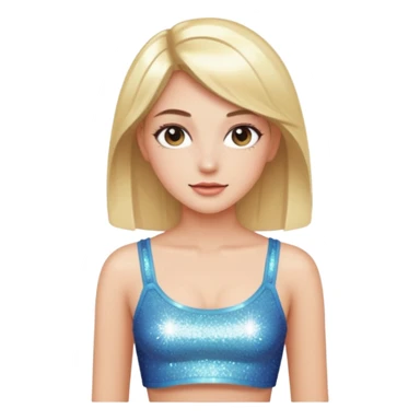 top corto ropa brillante sticker