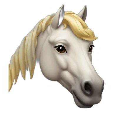 elabora un caballo con un cuerno en la frente dorado y que tenga alas grandes sticker