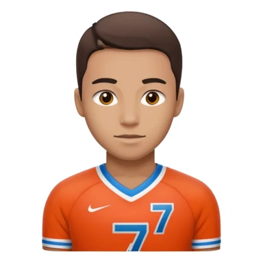 Number 7 Printed Athlete sticker