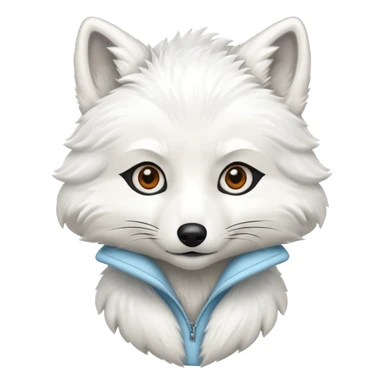 white fox sticker